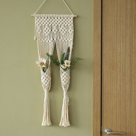 Rideau de porteCintre de plante en macramé/Jardineur suspendu/Jardineur succulent/Porte-plante/Cintre de plante/Macrame moderne/Cadeau pour elle/Cadeau de pendaison de crémaillère