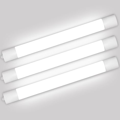 Oraymin Lot de 3 Réglette LED 60cm IP65 Étanche - Plafonnier LED 20W 2200LM - Tube LED Ultra Plat 3,2cm pour Garage, Salle de Bain, Cave et Atelier - Blanc Neutre 4000K - Luminaire Haute Luminosité (1/5)