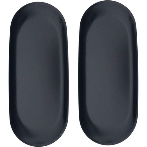 Dos pequeñas bandejas ovaladas de acero inoxidable - 23 x 9,7 cm - Para guardar joyas, cosméticos, velas y mantequilla (1/3)