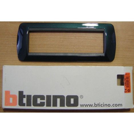BTICINO - PLACCA LIVING 7 MODULI COLORE BLU METALLIC L4807BT