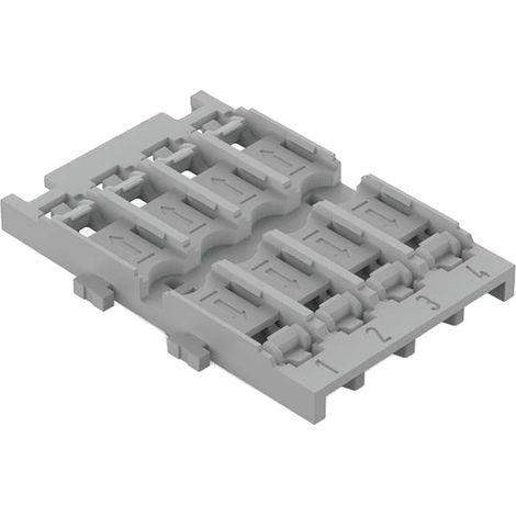 Adaptateur de fixation encliquetable pour rails de montage sans décharge de traction pour 4 connecteurs