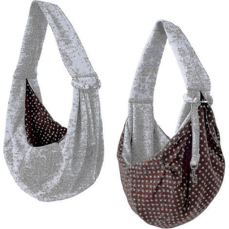 Hunde-Schulterrucksack, tragbare Haustier-Tragetasche für Ausflüge (Farbe: grau) (1/4)
