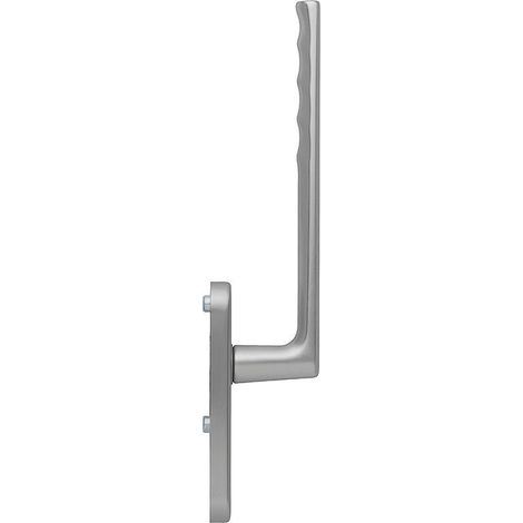 HOPPE® Handhebelgarnitur Hamburg HS-0700/431N-AS, ohne Schrauben, Aluminium, Profilzylinder gelocht