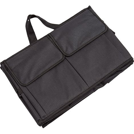 Boîte de rangement multifonctionnelle pliable pour voiture, camion ou SUV, résistante et étanche, grande capacité de rangement. Organisateur de coffre pour voiture, camion ou SUV. (1/5)