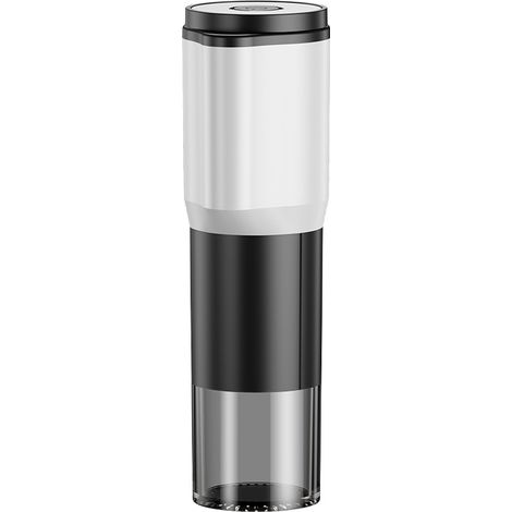 Molinillo de café eléctrico con 5 niveles de molienda ajustables, temporizador y apagado automático, portátil e inalámbrico, con núcleo cerámico extraíble y recipiente transparente, carga USB.
