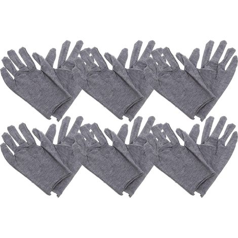Baumwollhandschuhe Arbeit 12 Stück Grau Weich