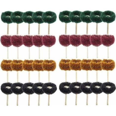 Pair 40Pcs 1\"(25mm) Roue abrasive Roue de polissage pour Dremel Outil rotatif (1/5)