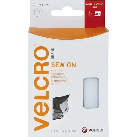 Cinta adhesiva velcro 20 mm x 1 m duradera cosible