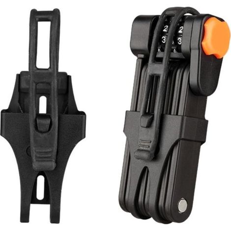 Folding bicycle lock, 4-digit combination, extra high anti-theft protection, hardened steel, length 85 cm. Super anti-theft protection for all bikes. (1/5)
