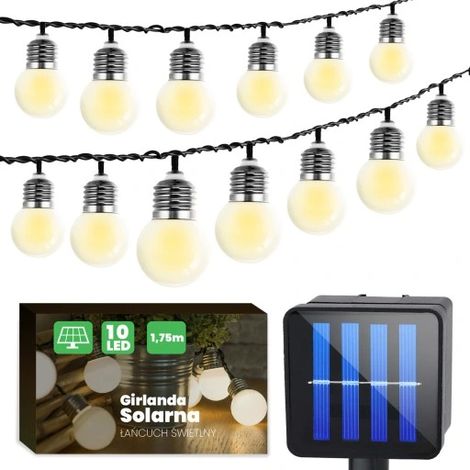 LED-Solargirlande, Gartendekoration, Milchkugelkette