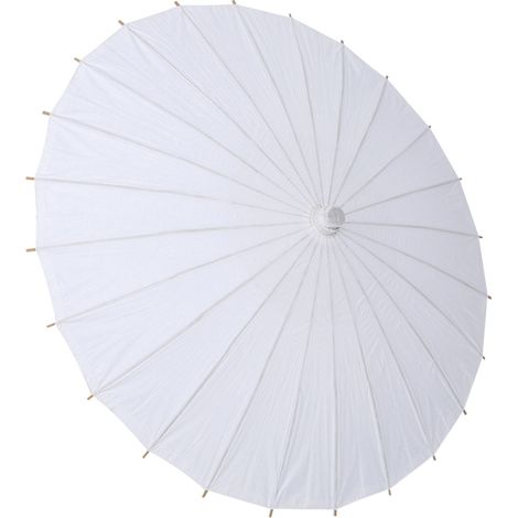 Parapluie blanc papier décoration mariage accessoire photo mariée fête invité rayon 42cm (1/5)