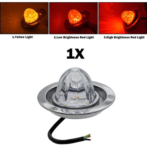 3-in-1 LED truck taillight in watermelon shape, with illuminated outline. (1/5)