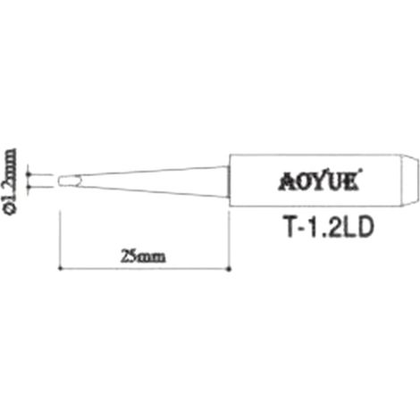 AOYUE T1,2LD REPUESTO PUNTA SOLDADOR (1/2)