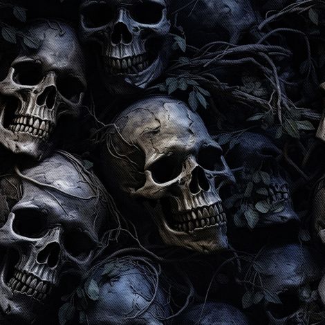 Tela decorativa para exteriores Oxford - Motivo de calavera I DX4852 (1/5)