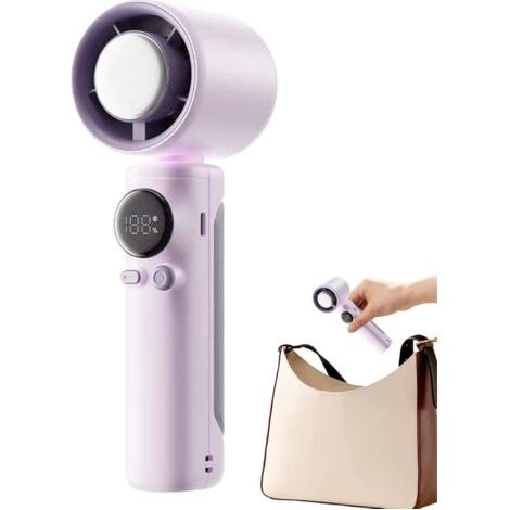 Portable Small Fan, Rechargeable Travel Fan, Handheld Cooling Device, Strong Airflow Motor Usb Powered Battery for Beach, Cruise, Summer, Camping, Vacation Use, 7.28x2.36 Inches (1/5)