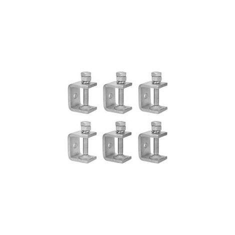 6 Pièces Serre Joints C 30mm, Pince C Robuste Acier Inoxydable 304 Réglable Plage de Serrage 0-25mm pour Soudage Charpentier Montage Domestique, l'Ébénisterie (1/5)