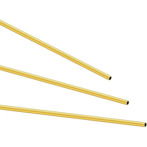 Lot de 3 Tubes en laiton ronds sans couture 6 mm diamètre 0,2 mm épaisseur 300 mm longueur pour loisirs créatifs (1/5)