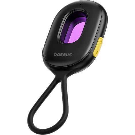 Detektor für versteckte Kameras mit Mini-Taschenlampenalarm + USB-A- und USB-C-Kabel – Schwarz