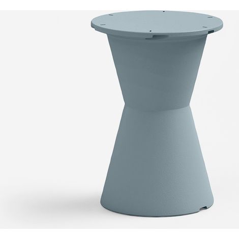 Tavolo rotondo da giardino in polietilene design minimale Dot - Azzurro