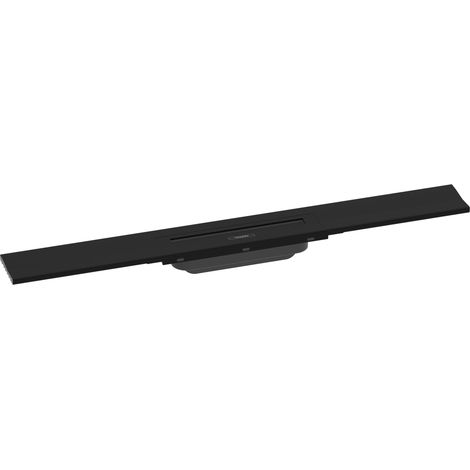 Caniveau de douche linéaire 700 mm, Siphon de sol à découper pour installation contre le mur, Noir mat, 56050670 (1/5)