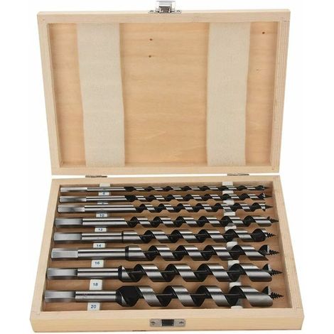 Mèche à Bois Hélicoïdal, Lot de 8 pcs Foret à Bois Fraise à Bois Hélicoïdal en Acier au Carbone avec Longueur 230mm Diamètre 6mm 8mm 10mm 12mm 14mm 16mm 18mm 20mm-Fei Yu (1/5)