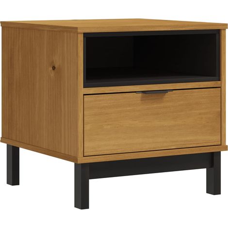 Table d'appoint FLAM 50x50x50 cm bois de pin massif (1/5)