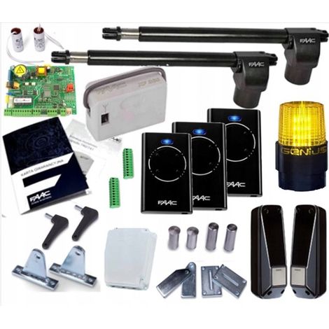 Alfa SHORT - Kit FAAC 414 para cancelas de doble hoja de 6m (1/5)
