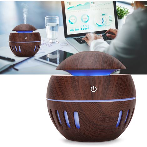 130-ml-USB-Luftbefeuchter mit mehrfarbiger LED-Beleuchtung, leiser Ultraschallvernebler für Büro und Schlafzimmer (1/5)