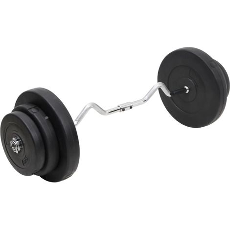 Curlstange mit Gewichten 60 kg