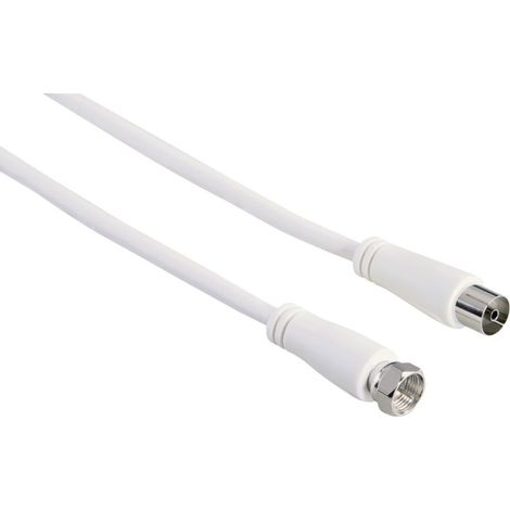 Hama SAT-Anschlusskabel 1,5m, 90dB, F-Stecker/Koax, Weiß, 75