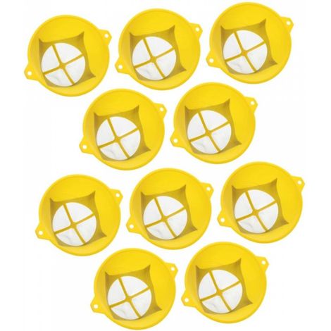 Filtres à peinture en fil métallique pour peintures à l'huile, conception en grille pour projets domestiques et usage professionnel, diamètre 13 cm, 10 pièces (1/4)