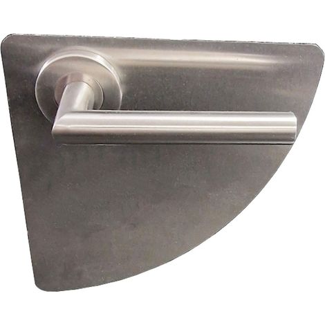 Juego de placas para puertas - Cuarto de luna - KLOSE besser - COMPLETO : Placas +  rosetas y asas - Acero inoxidable 304.  Sin rosetas de función