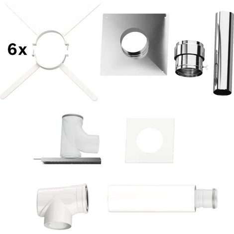 Bosch Accesorio de escape FC-Set110-C93x (arriba) Juego básico C93x acero inoxidable, d:110/160mm, 7738113076