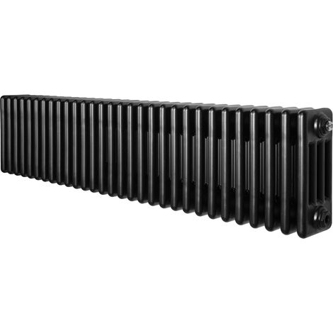 Radiatore Tradizionale 4 Colonne Orizzontale Nero 300 x 1370 mm