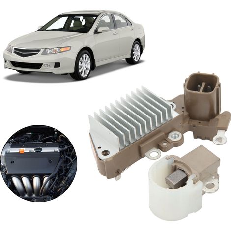 Der Bürstenhalter für den Wechselstromgenerator-Spannungsregler mit Bürsten ist für Honda Accord L4 2.3L 1998-2002 geeignet. (1/5)