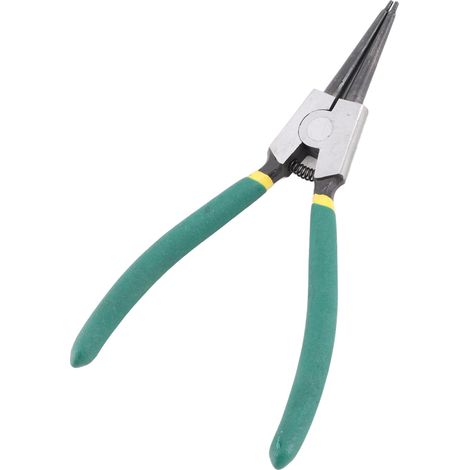 Pince à circlips droite extérieure, pince à circlips en acier à outils avec poignée à ressort, pince à anneaux de retenue (1/5)