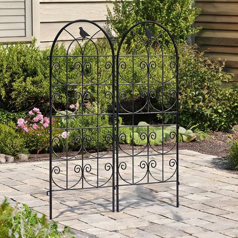 Arche de jardin schwarz en metall 50 x 1,3 x 120 cm (1/5)