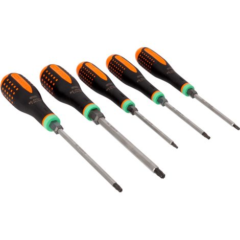 Bahco ERGO-Satz Schraubendreher für TORX- und Sechskantschrauben mit durchgehender Klinge und schlagfestem Griff - 5-tlg. (1/3)