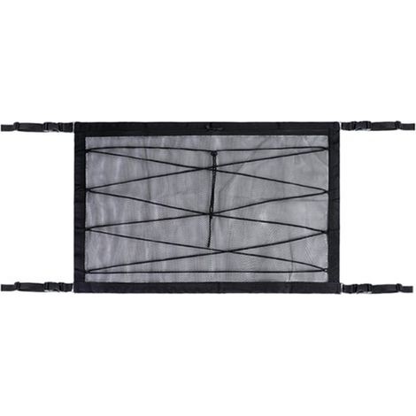 Organizzatore per bagagliaio auto, rete portabagagli, 78 x 53 cm, universale, rete per bagagliaio, facile da usare, nero, fibbia regolabile, poliestere (1/5)
