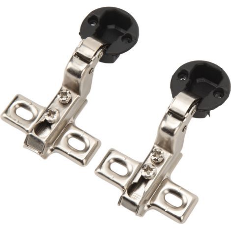 2-piece hinge for glass cupboard doors, 26mm hole, mini hinge for furniture (1/5)
