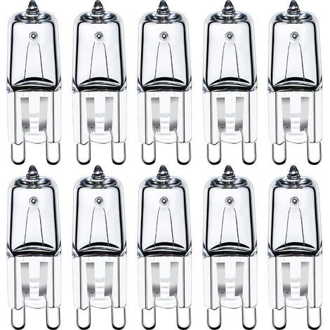 Lampadine alogene G9 da 45W, a capsula trasparente, 230V, luce bianca calda, dimmerabili, confezione da 10 (1/5)