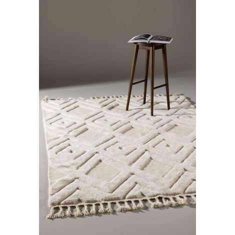 Dahlia tapis 300x200cm blanc.