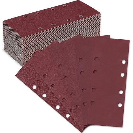 Papier a Poncer, 93 x 230mm Papier de Verre Ponceuse Rectangulaire (1/5)