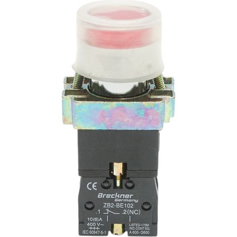 Lampada di segnalazione bianca con alimentazione diretta e protezione 1NC, 220V, IP65, LAY5 Breckner Germany (1/5)