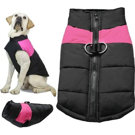 Vêtements pour chiens - Gilet chaud d'hiver coupe-vent et imperméable pour chiens (1/4)