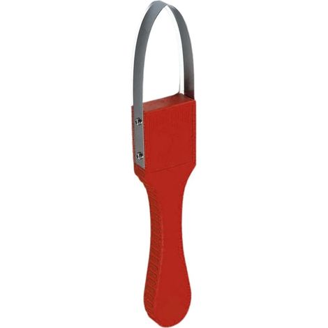 Outil de désherbage manuel portable rouge, désherbeur de jardin en fer, ameublisseur de sol, coupe-racines pour plantation, accessoires de désherbage pour jardin. (1/4)