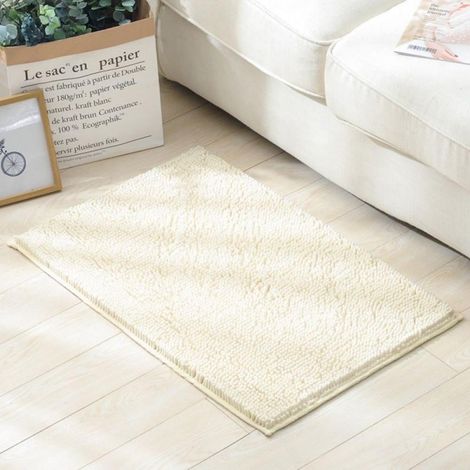 Tapis De Bain - Chenille Épais Anti-dérapant - Pour Salle De Bain Douche Baignoire Lavabo - 80 x 50 cm - 1 Pièce (1/5)