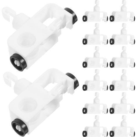24 Pièces Kit de Réparation Supports de Fixation Rail pour Stores Verticaux en Plastique Blanc Clips Robustes pour Lamelles, pour et Bureaux (1/5)