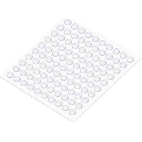 Dailygoods Tamponi per porte, 100 pezzi Cuscinetti protettivi autoadesivi trasparenti in gomma antiurto, diametro 8 mm (1/5)