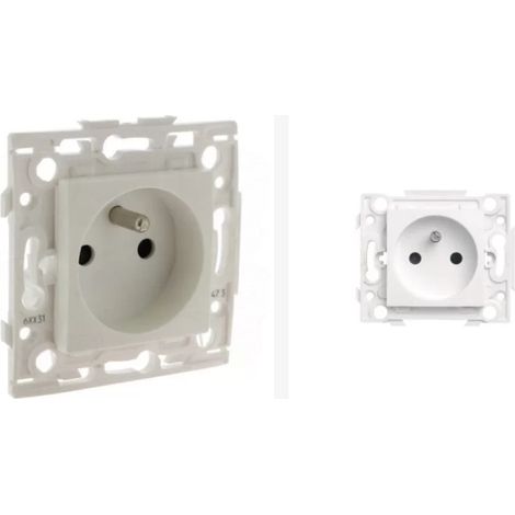 Arnould ESPACE White 60131 2P 16A socket screw fixing 250V